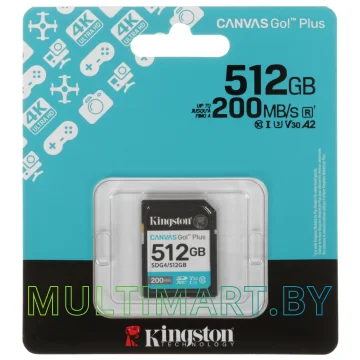 Карта памяти Kingston Canvas Go! Plus SDXC 512GB (SDG4/512GB)